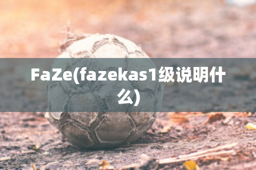 FaZe(fazekas1级说明什么)