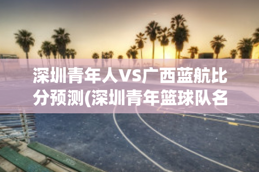 深圳青年人VS广西蓝航比分预测(深圳青年篮球队名单)